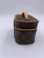 LOUIS VUITTON Monogram Nano Nice Cosmetic Vanity Top Handle Bag