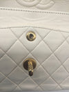 Sold-CHANEL CC Medium Classic Double Flap -  Cream - Matte Gold Hardware