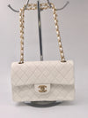 Sold-CHANEL CC Medium Classic Double Flap -  Cream - Matte Gold Hardware