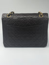 Sold-CHANEL Classic Lambskin Double Chain Double Flap Bag dark brown/gold