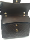 Sold-CHANEL Classic Lambskin Double Chain Double Flap Bag dark brown/gold