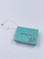 Sold-Tiffany 
Co Silver 925 Triple Open Hearts Necklace