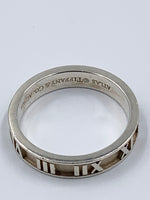 Tiffany 
Co 925 Silver Atlas Narrow Ring Size 7.5