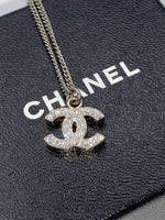 Sold-CHANEL CC Rhinestones Necklace