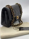 Sold-CHANEL Classic Lambskin Double Chain Double Small Flap Bag black/gold (1)