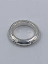 Sold-CHANEL 925 Silver Logo Ring Size 5 1/2