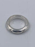 Sold-CHANEL 925 Silver Logo Ring Size 5 1/2