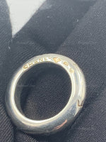 Sold-CHANEL 925 Silver Logo Ring Size 5 1/2