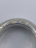 Sold-CHANEL 925 Silver Logo Ring Size 5 1/2