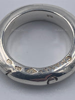 Sold-CHANEL 925 Silver Logo Ring Size 5 1/2