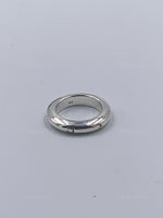 Sold-CHANEL 925 Silver Logo Ring Size 5 1/2