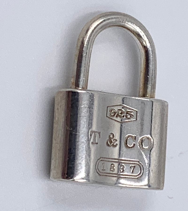 Sold-Tiffany 
Co 925 Silver 1837 Lock Pendant