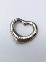 Tiffany 
Co 925 Silver Elsa Peretti Open Heart 16mm Pendant