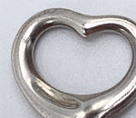 Tiffany 
Co 925 Silver Elsa Peretti Open Heart 16mm Pendant