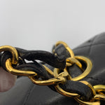 Sold-CHANEL Classic Lambskin Double Chain Double Small Flap Bag black/gold (2)