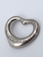 Tiffany 
Co 925 Silver Elsa Peretti Open Heart 16mm Pendant