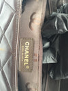 Sold-CHANEL CC Lambskin Single Flap Large Size Bag Dark Brown/matte gold hardware