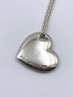 Tiffany 
Co Silver 925 Solid Heart Pendant Necklace