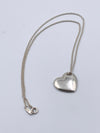 Tiffany 
Co Silver 925 Solid Heart Pendant Necklace