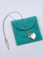 Tiffany 
Co Silver 925 Solid Heart Pendant Necklace