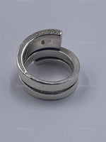 Gucci 925 Silver Logo Ring Size 5 1/4