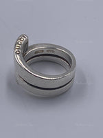 Gucci 925 Silver Logo Ring Size 5 1/4