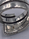 Gucci 925 Silver Logo Ring Size 5 1/4