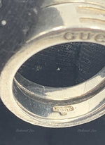 Gucci 925 Silver Logo Ring Size 5 1/4