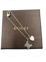 Sold-Gucci 925 Sterling Silver Butterfly 
Heart Bracelet