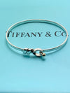 Tiffany 
Co Silver 925 Silver Knot Bangle with 18K Gold Ball Bangle