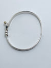 Tiffany 
Co Silver 925 Silver Knot Bangle with 18K Gold Ball Bangle