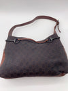 Sold-GUCCI GG Black/Brown Shoulder Bag