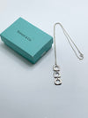 Tiffany 
Co 925 Silver Triple Square Cushion Pendant Necklace