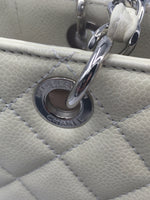 CHANEL Caviar Quilted Petite Shopping Tote Ivory PST