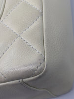 CHANEL Caviar Quilted Petite Shopping Tote Ivory PST