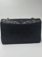 Sold-CHANEL Diana Single Chain Single Flap Bag Black/gold