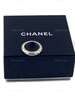 Sold-CHANEL 925 Silver Logo Ring Size 6 1/4