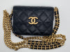 Sold-CHANEL Black Caviar Mini Clutch Crossbody Flap Gold Hardware