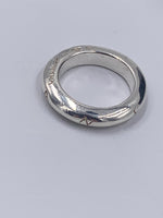 Sold-CHANEL 925 Silver Logo Ring Size 6 1/4