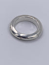 Sold-CHANEL 925 Silver Logo Ring Size 6 1/4