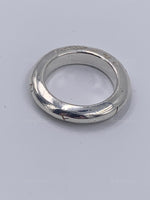 Sold-CHANEL 925 Silver Logo Ring Size 6 1/4