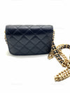 Sold-CHANEL Black Caviar Mini Clutch Crossbody Flap Gold Hardware