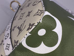 Sold-LOUIS VUITTON Giant Monogram Speedy Bandouliere Khaki Green/white/beige/cream beige