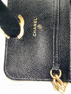 Sold-CHANEL Black Caviar Mini Clutch Crossbody Flap Gold Hardware