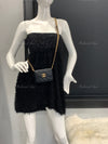 Sold-CHANEL Black Caviar Mini Clutch Crossbody Flap Gold Hardware