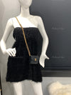 Sold-CHANEL Black Caviar Mini Clutch Crossbody Flap Gold Hardware