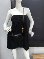 Sold-CHANEL Black Lambskin Pearl Crush Mini Vanity Camera Bag in Aged Gold Hardware