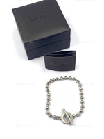 Sold-Gucci 925 Sterling Silver Bead Bracelet