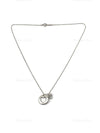 Tiffany 
Co 925 Silver Heart and Circle Tag Pendant Necklace