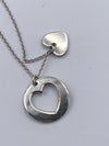 Tiffany 
Co 925 Silver Heart and Circle Tag Pendant Necklace